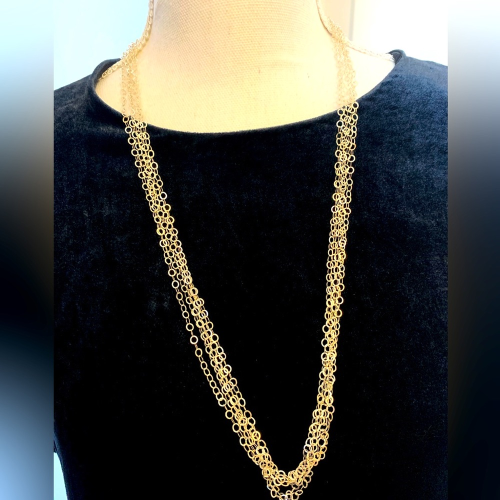 Italian Multi-strand Silver 925 Necklace 29"